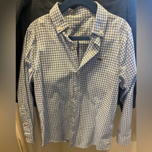 NWOT - Vineyard Vines PERFORMANCE Blue and White Gingham Kids  Shirt